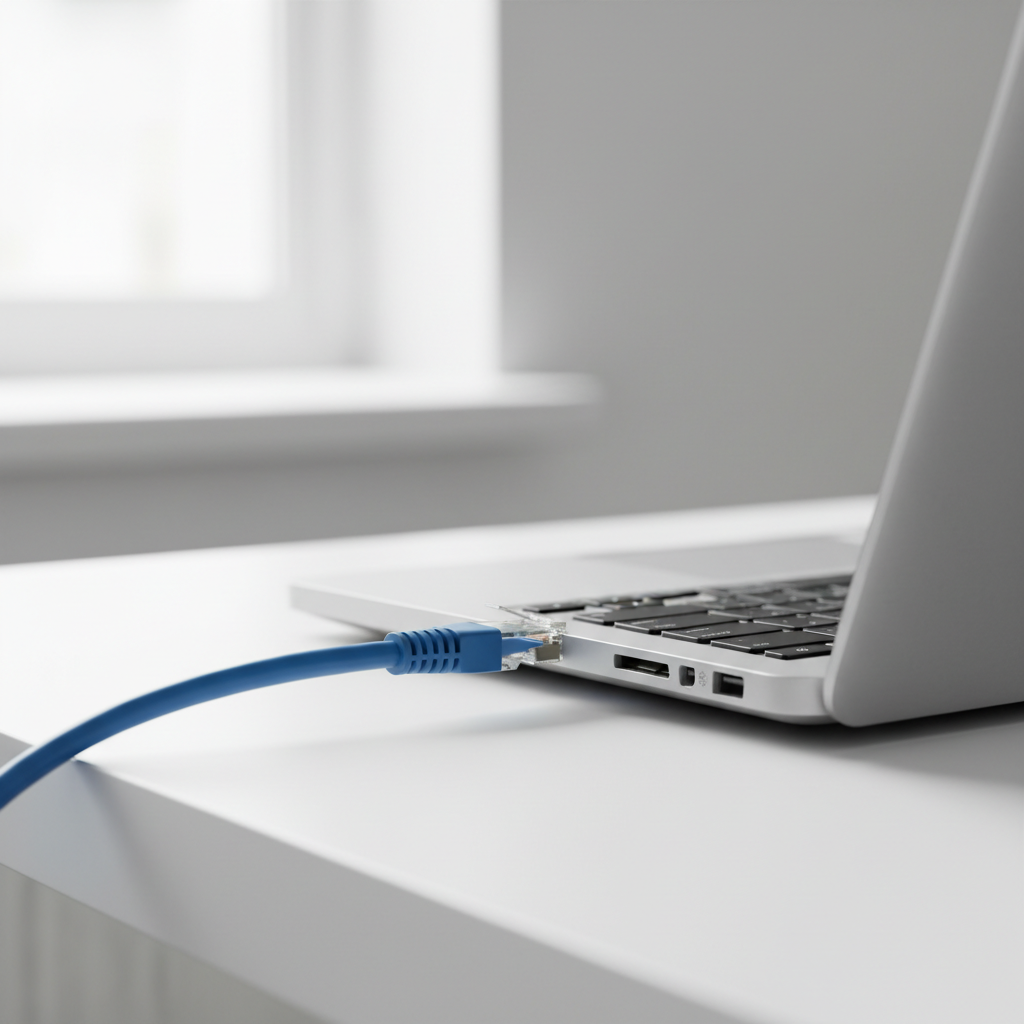 Snelheidstest op laptop scherm